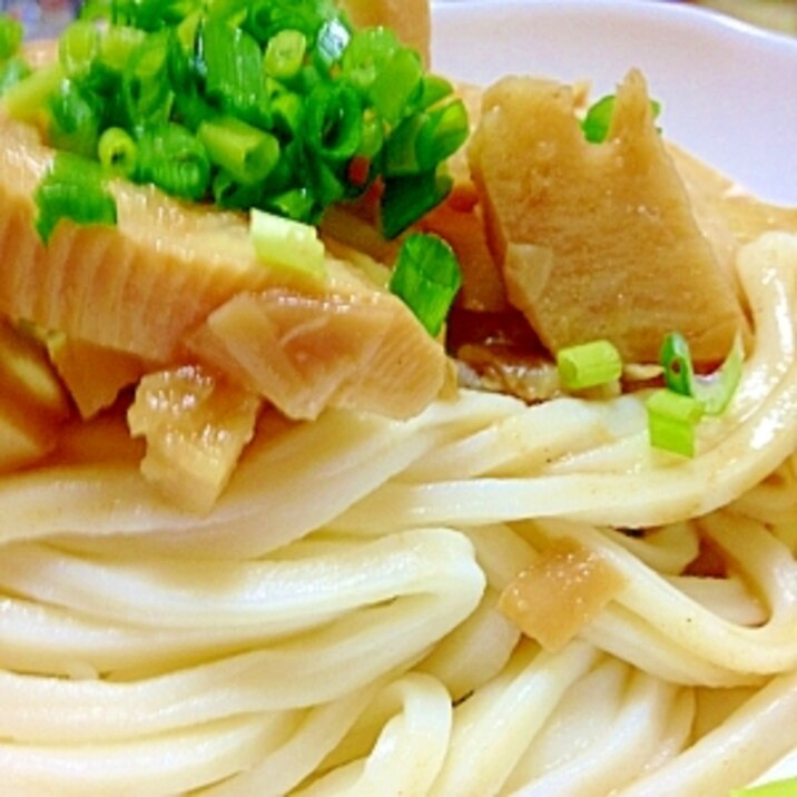 美味しい筍のだしでいただく！かけうどん